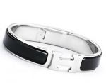 Hermes Bangle Black and Silver - Replica Hermes Jewelry